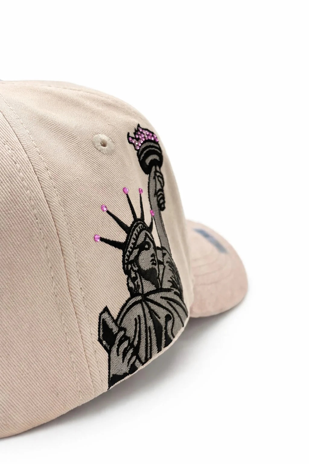 CAPS FANS "BEIGE/ROSA VISERA DE GAMUZA UNISEX"