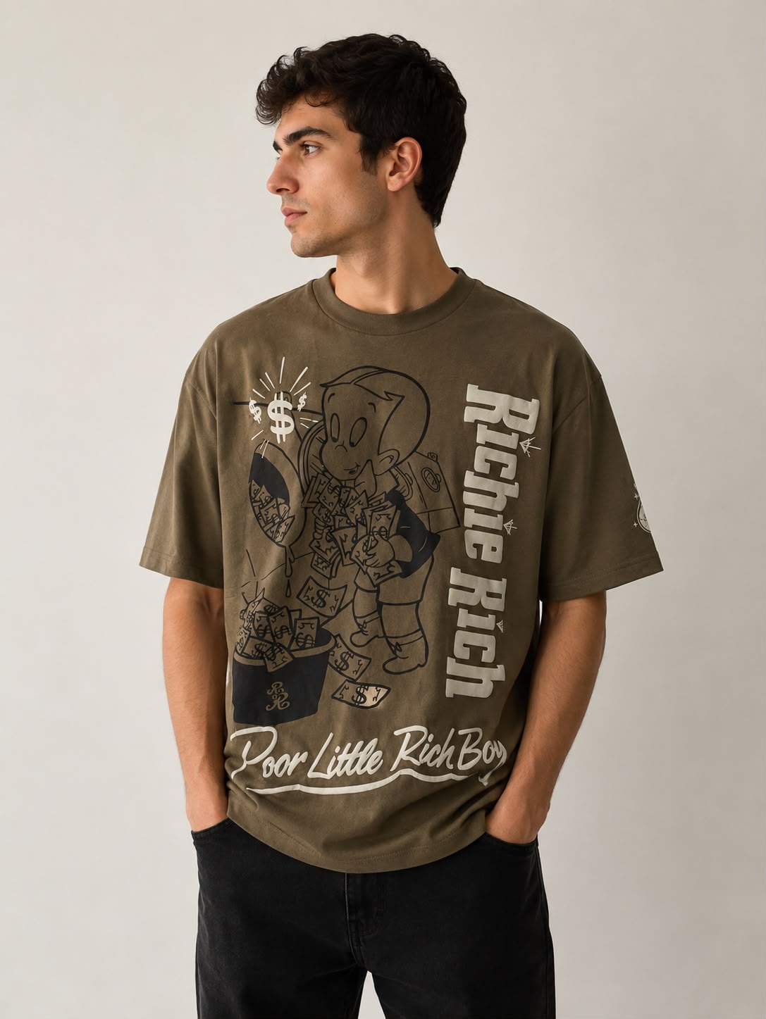 PLAYERA RICHIE RICH "WASHING MONEY"