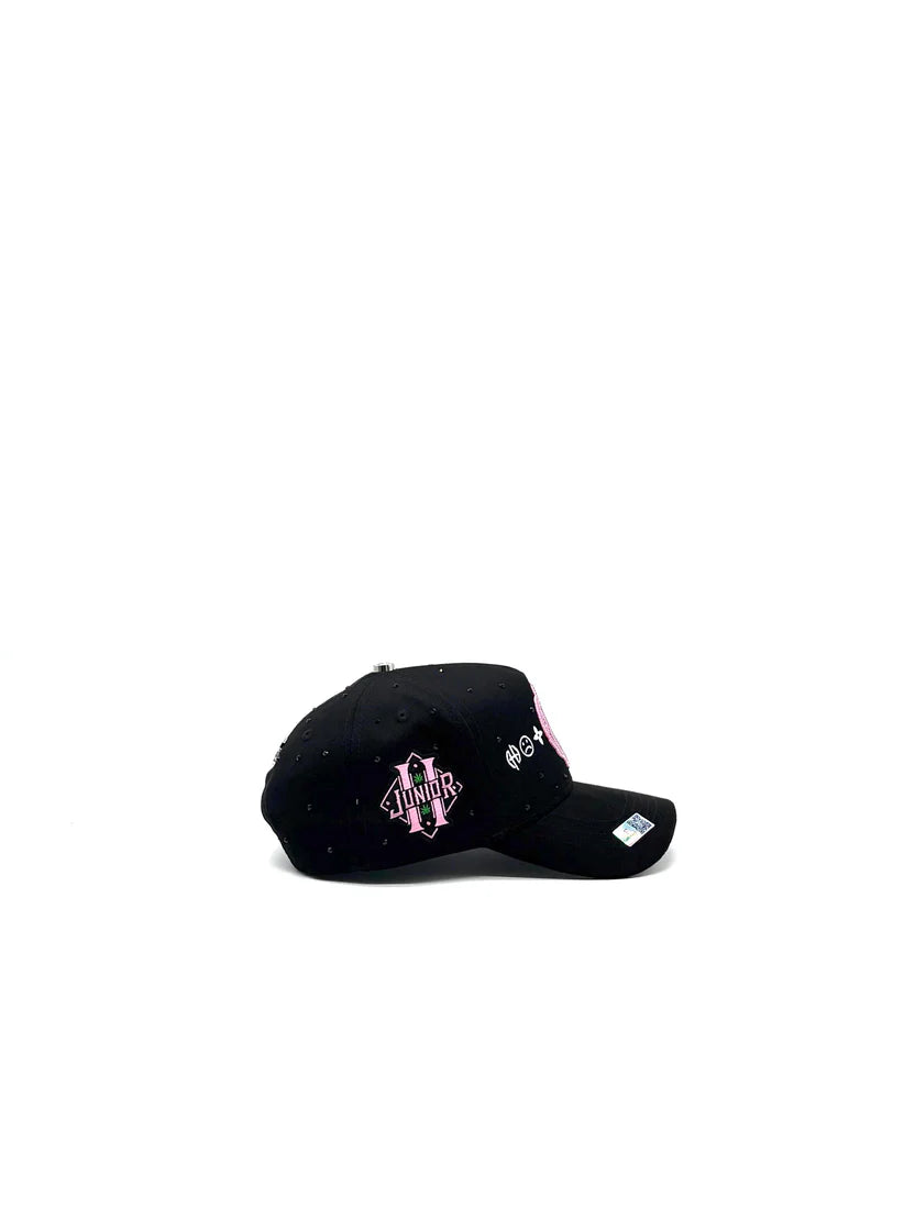 CAPS FANS "JUNIOR H BLACK/PINK CRYSTALS EDITION"