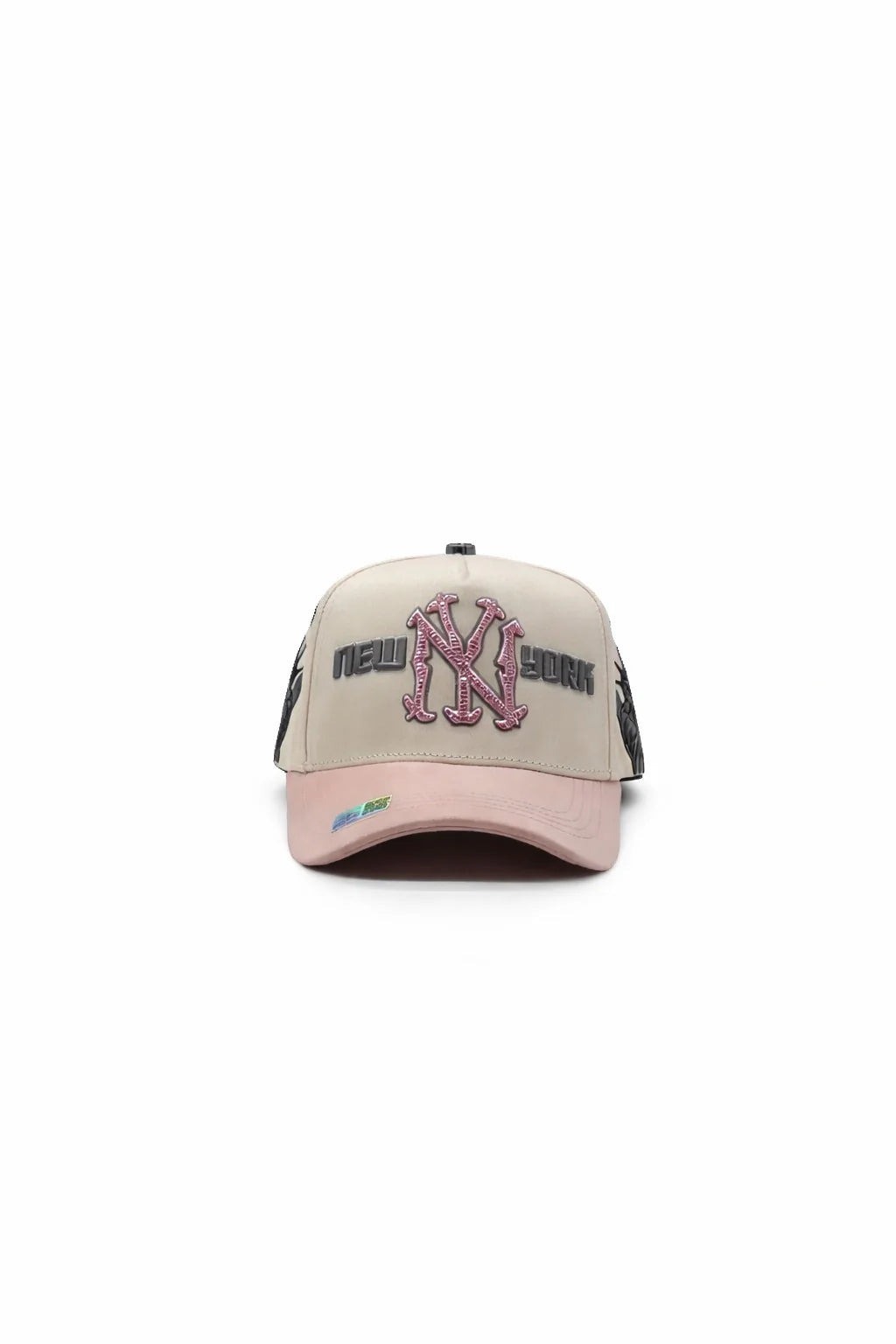 CAPS FANS "BEIGE/ROSA VISERA DE GAMUZA UNISEX"