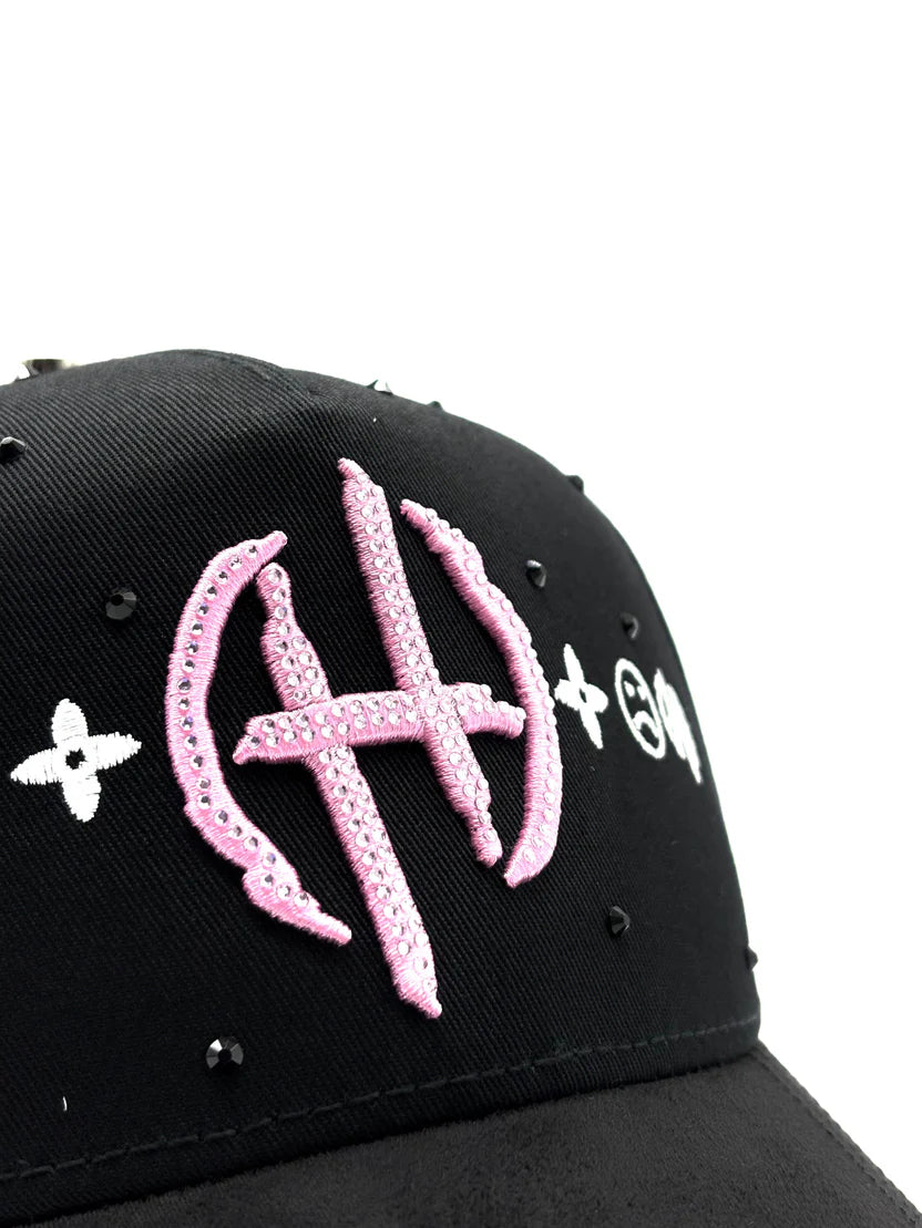 CAPS FANS "JUNIOR H BLACK/PINK CRYSTALS EDITION"