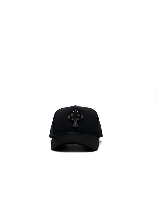 CAPS FANS  "CHROME CROSS BLACK"