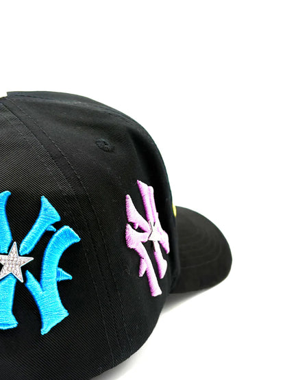 STAR HATS CLUB "NY BLACK RAINBOW ALL AROUND"