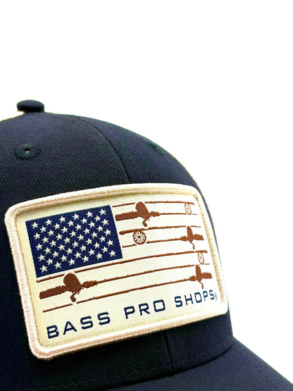 BASS PRO SHOPS "FISHING ROD FLAG AZUL MARINO"