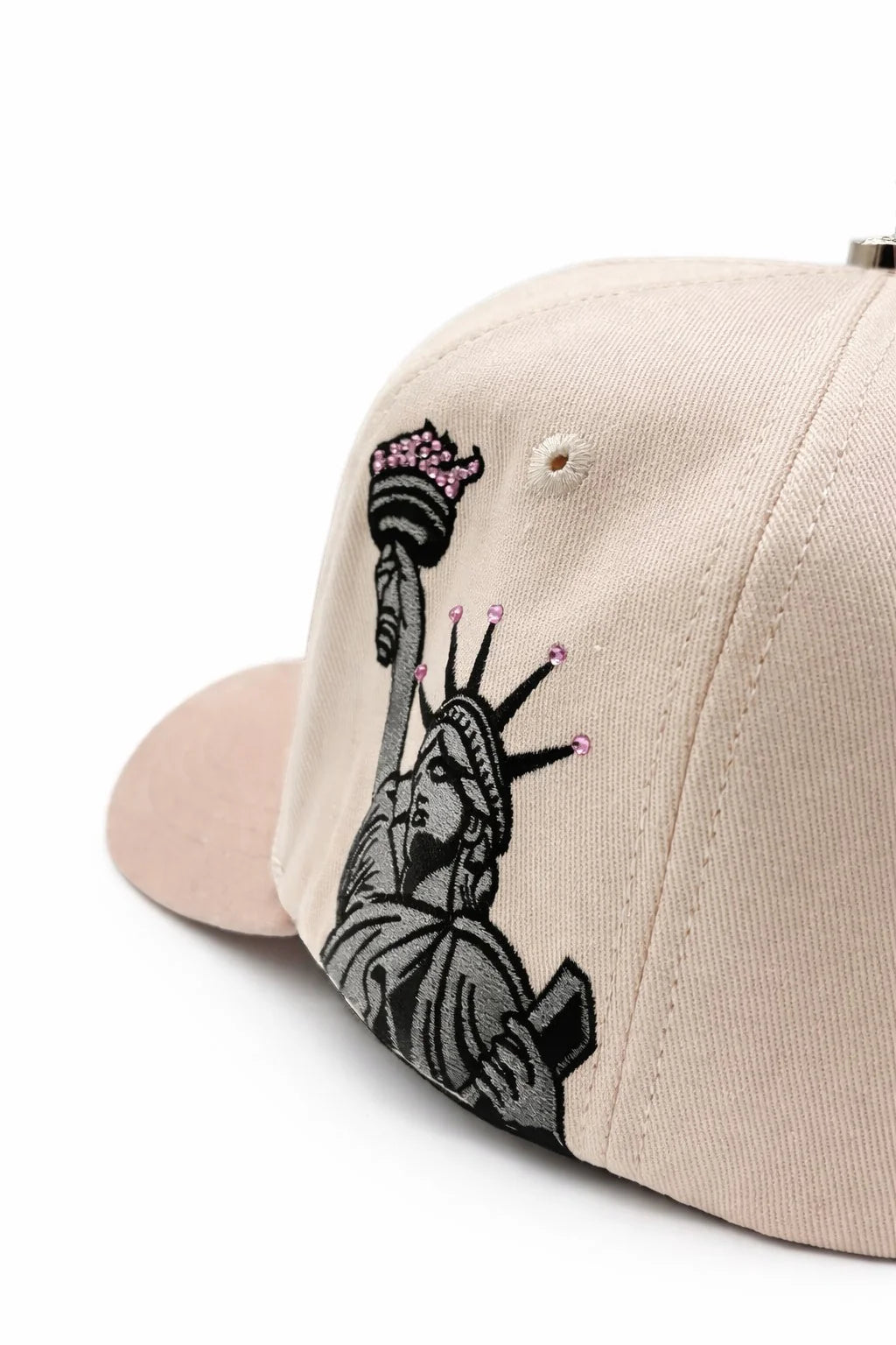 CAPS FANS "BEIGE/ROSA VISERA DE GAMUZA UNISEX"